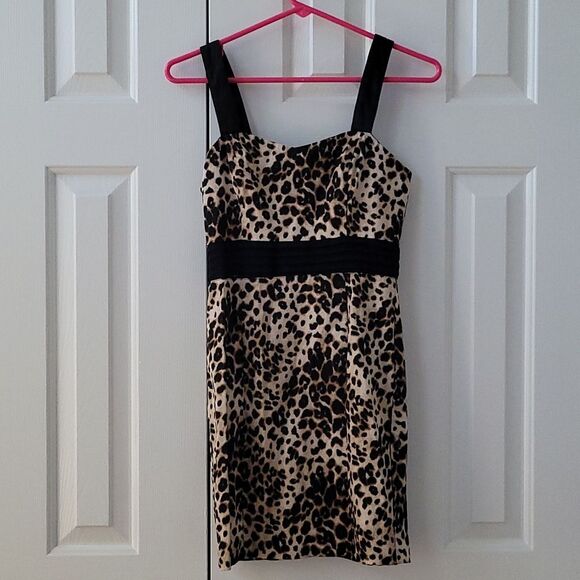 Forever 21 Cheetah Print Minidress Size Small - Picture 1 of 7